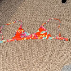 Blackbough Pink and Orange Tropical Strap Bikini Top